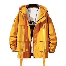 Homem streetwear hip-hop bombardeiro jaqueta 2020 masculino harajuku fita bolso blusão roupas de moda coreana 2024 - compre barato