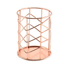 Makeup Brush Holder Nordic Style Hollow Pen Makeup Brushes Holder Storage Box Pencil Container Home Desk Stationery Decoration 2024 - buy cheap