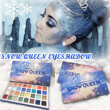 Snow Queen-paleta de maquillaje con purpurina, paleta de sombras de ojos mate, sombra de ojos brillante, pigmento en polvo, cosméticos 2024 - compra barato