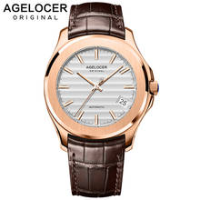 AGELOCER Brand Men Watches Luxury 50M Waterproof Watches Men's Automatic Leather Auto Date Wristwatches Relojes 2024 - buy cheap