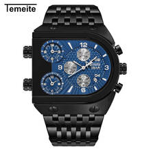 mens watches temeite brand man wristwatches  Multifunction creative waterproof military three time zone calendar quartz watch 2024 - buy cheap