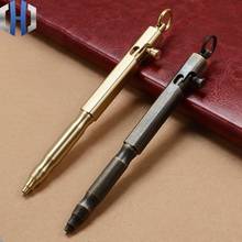 Bolígrafo táctico de cobre puro para oficina, pluma de estilo Retro, de alta gama, ideal para regalo de negocios, material de papelería 2024 - compra barato