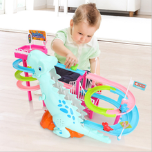Railcar Track Toy Brand New Electric Slide 3-6 Years Old Dinosaur Climb Stairs Music Light Play Interactive Educational Toys 2024 - buy cheap