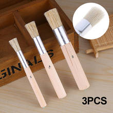 3PCS Painting Brush Stencil Brush Hog Bristle Brushes Wooden Handle Aluminum Tube For Drawing Acrylic Watercolor Oil Painting 2024 - buy cheap