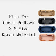 Korea Material Insert Bag Organizer for Double G Padlock Bag GG Makeup Handbag Organizer Inner Purse Cosmetic Inside Bags 2024 - buy cheap