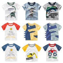 Детская футболка Детские рубашки для мальчиков и девочек Детские хлопковые футболки с рисунком для малышей 2024 - купить недорого