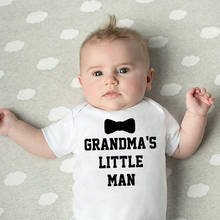 Macacão estampado avó e menina, roupa infantil engraçada com letras para recém-nascidos, meninos e meninas, manga curta 2024 - compre barato