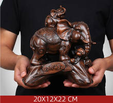 Китайская статуя в виде слона, животного, винный шкаф, украшения, скульптура для волос, посольства, аксессуары для украшения дома, свадебные подарки 2024 - купить недорого