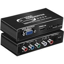 Compatible con HDMI a YPbPr Scaler componente RGB/5RCA o VGA Scaler convertidor con Toslink SPDIF de salida de Audio para PC PS4 2024 - compra barato