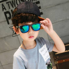 Gafas de sol a la moda para niños y niñas, lentes de sol con espejo cuadrado, diseño de marca, UA400, 2020 2024 - compra barato
