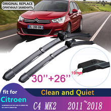 Car Wiper Blades for Citroen C4 MK2 C4L 2011~2018 Front Windscreen Brushes Car Accessories Goods 2012 2013 2014 2015 2016 2017 2024 - buy cheap