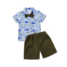 Conjunto de ropa para niños y bebés de 3 a 7 años, camiseta de manga corta con dibujos animados, pantalones cortos, 2 piezas 2024 - compra barato