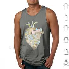 A Traveler's Heart ( N.t. ) tank tops vest sleeveless Heart Travel Wander Wanderlust Maps Map Worldmap Continent 2024 - buy cheap