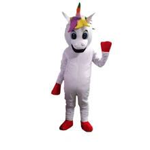Unicorn Rainbow Pony Flying Horse Cute Heart Printed Mascot Costume Cartoon Character Film Theme for Halloween Carnival Party 2024 - buy cheap