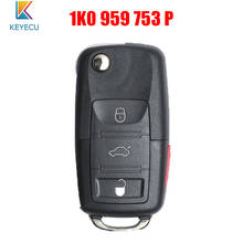 Keyecu складной дистанционный ключ 3 + 1 Кнопка 315 МГц с чипом ID48 для Volkswagen VW Jetta GTI 1K0 959 753 P, FCC ID: NBG92596263 2024 - купить недорого