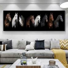 Modern Animal Art Eight Horses Canvas Paintings Posters and Prints Wall Art Pictures for Living Room Decor (No Frame) 2024 - buy cheap