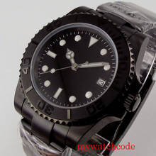 BLIGER 24 Jewels NH35 MIYOTA 8215 Sterile Black PVD Automatic 40mm Men's Wristwatch Sapphire Glass Auto Date Oyeter Bracelet 2024 - buy cheap