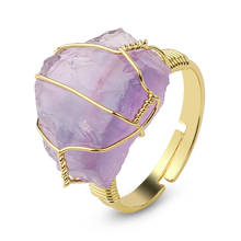 Anel enrolado dourado roxo, anel abertura de dedo vintage para mulheres joias estilosas presentes de casamento 2024 - compre barato