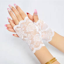 Перчатки женские кружевные с открытыми пальцами, Длинные пикантные сетчатые, матросский Танцевальный Стиль, с подогревом 2024 - купить недорого