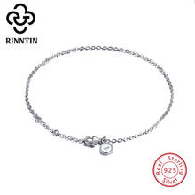 Rinntin Genuine 925 Sterling Silver Bracelet Women Silver Luxury Chain & Link Bracelets Girls Wedding Party Jewelry TSB29 2024 - buy cheap