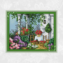 Bright and beautiful spring scenery Aida Canvas Cross-stitch, Needlework Embroidery Sets, handmade Cross Stitch Home Decoration 2024 - buy cheap