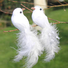 Pluma de simulación de pájaro, paloma blanca, Paloma de espuma artificial, decoración de boda, diseño de escena, suministros de decoración para el hogar y Navidad 2024 - compra barato