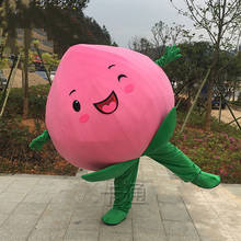Fruit Pink Peach Mascot Costume Suit Free Size Peach Cartoon Charactor Mascot Costumes Fancy Dress Party Outfit Can Add Logo 2024 - buy cheap