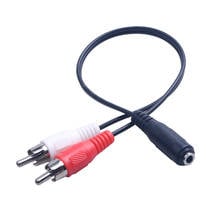 Stereo 3.5mm Female to 2 RCA Male Jack Adapter Audio Y Cable Splitter 2RCA Adapter Cable Conversion Line 2024 - buy cheap