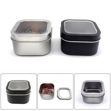 1Pcs With Transparent Window Lid Tin Jars Tin Box Sample Makeup Organizer Tea Pastry Jars Candy Biscuits Cookie Storage Box 2024 - buy cheap