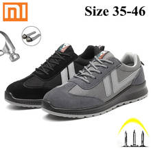 Xiaomi Mijia Men Work Safety shoes Anti-smashing Steel Toe Cap Working Boots  Lightweight Puncture-Proof Men Safety Work Shoes 2024 - buy cheap