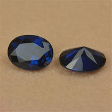 Gemas ovaladas de corte brillante para superficie de anillo de joyería, ~ 13 3x5x18mm, #113, piedra de seda azul profundo, venta al por mayor 2024 - compra barato