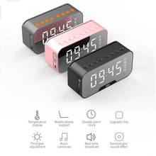 Wekker-caixa de som digital 2021, aparelho relógio digital, bluetooth, rádio fm, automóvel, sem fio 2024 - compre barato