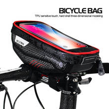 Bolsa de manillar de carcasa dura para bicicleta, bolso impermeable con pantalla táctil para teléfono móvil, para bici de montaña o de carretera 2024 - compra barato