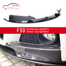 F30 Front Lip Carbon Fiber M-performance Style Bumper Lip for BMW 3 Series F30 2012 - present Sedan Sport Edition 320i 328i 2024 - buy cheap
