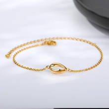 Pulseira feminina boêmia com concha de mar natural, bracelete para mulheres, corrente de joias, cor dourada, boho, praia, presente, artesanal 2024 - compre barato