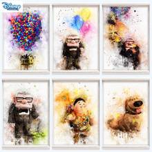 Pintura en lienzo de Pixar Up de acuarela de Disney, impresiones de globos abstractos y carteles, imágenes artísticas de pared, decoración para habitación, Cuadros 2024 - compra barato