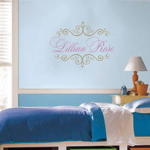 Personalized Name Nursery Wall Stickers For Princess Room Removable Wall Decals Home Decor Girls Room Creative Vinyl ov208 2024 - buy cheap