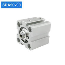 SDA20*90 Free shipping 20mm Bore 90mm Stroke Compact Air Cylinders SDA20X90-S Dual Action Air Pneumatic Cylinder 2024 - buy cheap