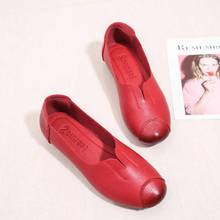 2020 Soft Women Shoes Flats Moccasins Slip On Loafers Genuine Leather Ballet Fashion Casual Ladies Footwear  Zapatos De Mujer T6 2024 - buy cheap