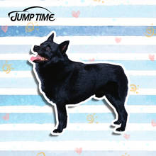 Jump Time 13 см x 12,7 см Schipperke черная наклейка с собакой забавная Автомобильная наклейка для стайлинга Автомобиля Виниловая наклейка для ноутбука для домашних животных графические водонепроницаемые аксессуары 2024 - купить недорого
