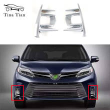 Fit For Toyota Sienna 2015 2016 2017 2018 2019 2020 Car Modeling Accessories Chrome Front Fog Lamp Cover 2024 - buy cheap