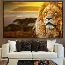 Pintura al óleo en lienzo de animales salvajes, pósteres modernos, impresiones de Cuadros, imagen artística de pared para sala de estar, decoración del hogar 2024 - compra barato