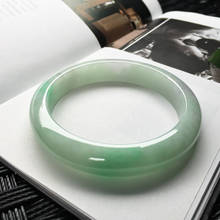 Zheru pulseira natural de jade a-class 54mm-62mm, bracelete elegante de princesa com certificado 2024 - compre barato