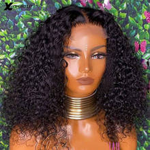 Malaysian Jerry Curly 4x4 Lace Closure Human Hair Wig Pre Plucked For Black Women Glueless 13x4 Deep Curly Lace Frontal Wig Remy 2024 - buy cheap