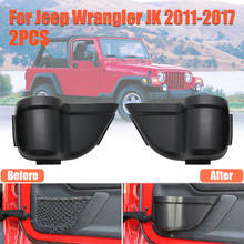 Caja de almacenamiento para puerta Delantera de coche, soporte de red para puerta con bolsillos, accesorios interiores para Jeep Wrangler JK 2011-2017, 2 uds. 2024 - compra barato