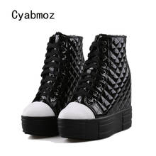Cyabmoz Winter Ankle Boots Height increasing Shoes Women Casual Sneakers Hidden High heels Party Ladies Shoes Wedge Platform 2024 - buy cheap