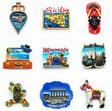 Fridge Magnet Souvenir  World Tourism Spain Italy USA France Malta Jamaica Refrigerator Magnets Home Decoration City Travel Gift 2024 - buy cheap