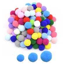 Mini bolas de pompones suaves de 15/20/25mm, pompones esponjosos hechos a mano, bolas de felpa para manualidades, accesorios de decoración para niños, 100 Uds. 2024 - compra barato