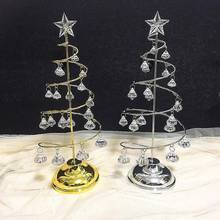 Cadena de luz de Navidad de plata dorada, lámpara de mesa de decoración de árbol de Navidad para dormitorio, luces de noche de escritorio blanco frío y cálido 2024 - compra barato