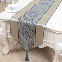 Damask geométrica de seda, toalha de mesa moderna para decoração de casa e hotel 2024 - compre barato